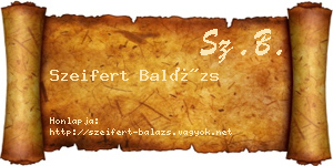 Szeifert Balázs névjegykártya