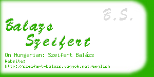 balazs szeifert business card